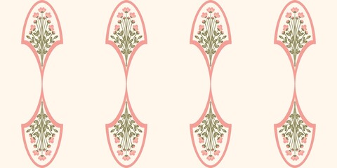 Seamless watercolour and unique floral pattern background for covers, notes, Soft backgrounds colour. Watercolour art work. Flower stalk. Pink blue yellow flower.