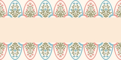 Seamless watercolour and unique floral pattern background for covers, notes, Soft backgrounds colour. Watercolour art work. Flower stalk. Pink blue yellow flower.