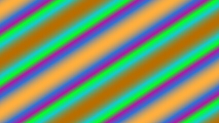 Diagonal gradient stripes in vibrant hues of orange, blue, green, and purple