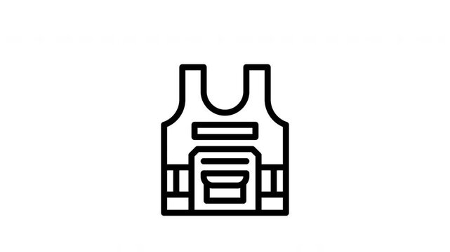 bulletproof vest animated icon