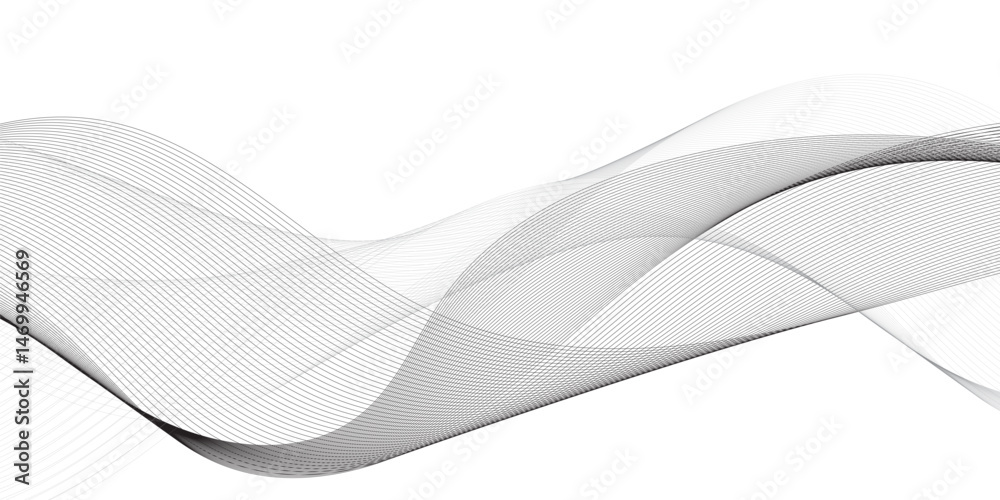 Poster abstract background with wave and curve line. curve wave seamless pattern. thin line wavy abstract v