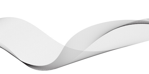 Wavy business curve lines on white  background. Abstract ocean wave line background. Wave swirl, frequency sound wave, twisted curve lines with blend effect. Vector illustration.