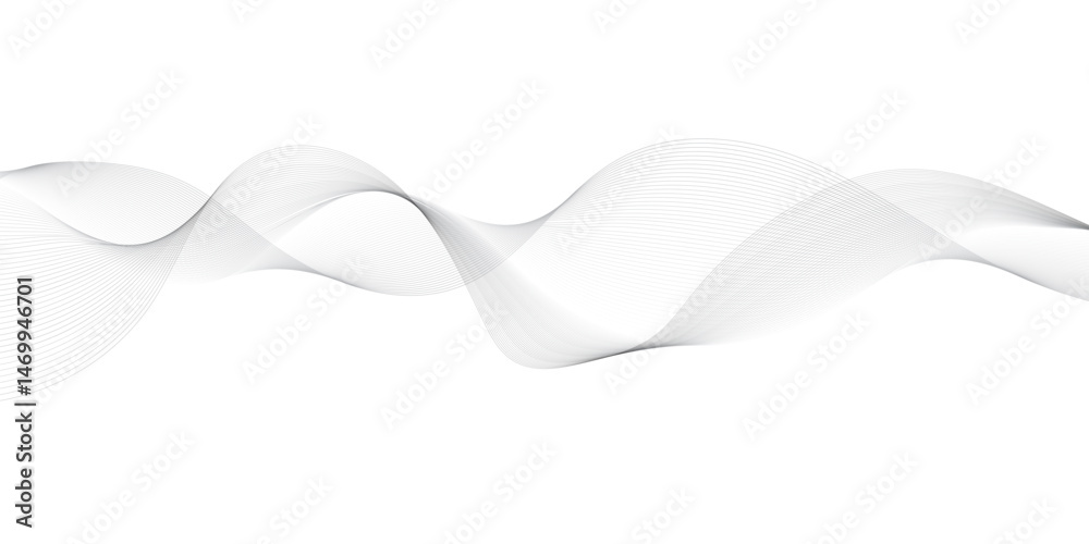 Poster Abstract background with wave and curve line. Curve wave seamless pattern. Thin line wavy abstract vector background. Curve wave seamless pattern. Vector illustration.