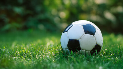 Fototapeta premium Soccer ball on the grass