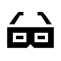 3D Cinema Glasses Icon Design