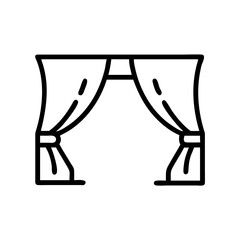 Cinema Curtain Stage Icon Design