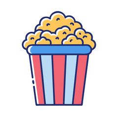 Popcorn Movie Snack Icon Design