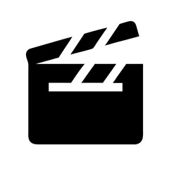 Clapperboard Action Cut Movie Icon Design