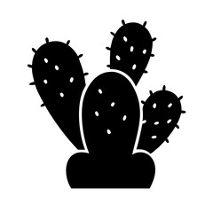 Prickly Cactus Cluster Desert Icon Design