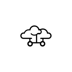 Vector icon representing partly cloudy weather  