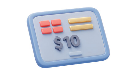 Isolated Digital Tablet with $10