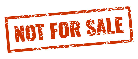 Not For Sale Sign Word Text Rubber Stamp Grunge Effect Vector Illustration

