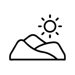 Desert Heatwave Scorching Sun Icon Design