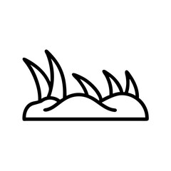 Desert Grass Field Landscape Icon Design