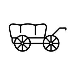 Horse Carriage Wagon Vintage Transport Icon Design