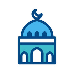 Islamic Mosque Structure Architecture Icon Design
