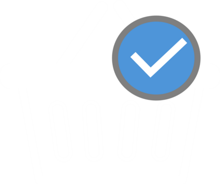 basket icon with check mark white