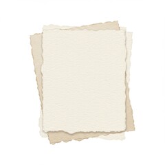 Obraz premium Stack of Beige and Off-White Torn Paper Textures