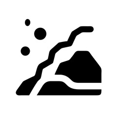 Sandy Rock Formations Landscape Icon Design