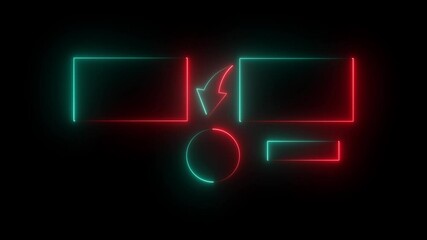 Subscribe button and outro for gaming and video channels Youtube End screen animation. neon glowing end screen