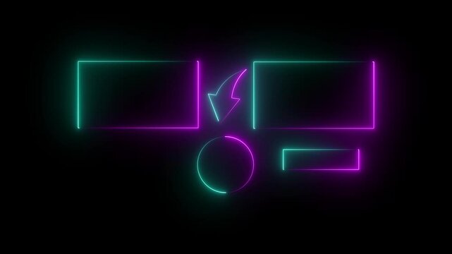 Subscribe button and outro for gaming and video channels Youtube End screen animation. neon glowing end screen