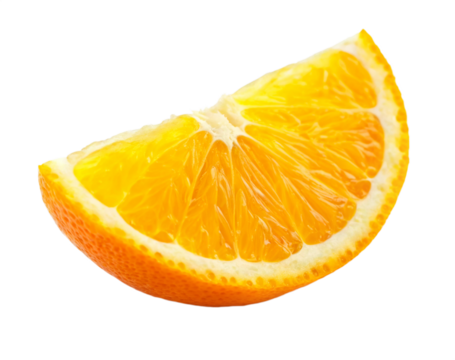 orange slice isolated on white background or transparent png