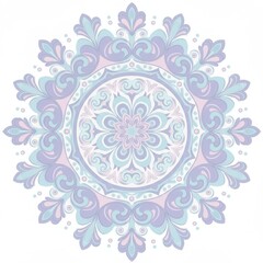 Pastel Mandala Floral Pattern Design