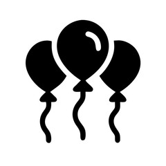 Love Balloons Party Celebration Icon Design