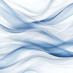 Naklejka premium Abstract flowing lines in light blue and white. Soft, smooth, elegant curves and shapes. Delicate, ethereal, and seamless design