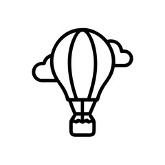Hot Air Balloon Ride Adventure Icon Design