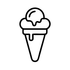 Ice Cream Cone Dessert Icon Design