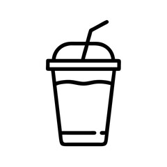 Cold Drink Cup Refreshing Beverage Icon Design