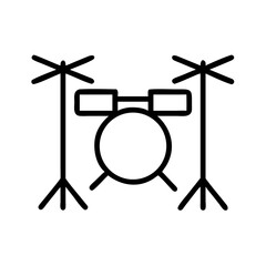 Drum Set Percussion Musical Instrument Icon Design
