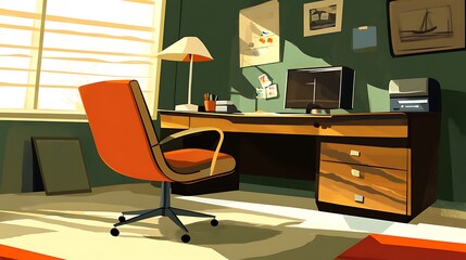 Sunny Home Office Workspace. (24)