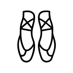Ballet Dance Shoes Footwear Icon Design