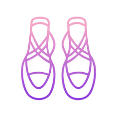 Ballet Dance Shoes Footwear Icon Design © MdDelowar