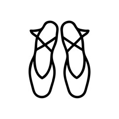 Ballet Dance Shoes Footwear Icon Design