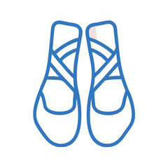 Ballet Dance Shoes Footwear Icon Design