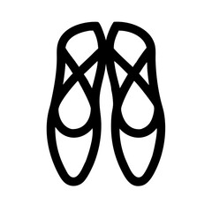 Ballet Dance Shoes Footwear Icon Design © MdDelowar