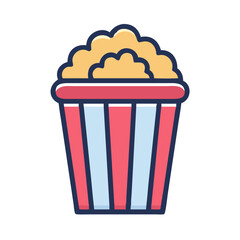 Popcorn Snack Box Cinema Icon Design