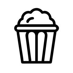 Popcorn Snack Box Cinema Icon Design