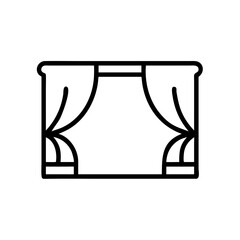 Movie Curtain Screen Theater Icon Design