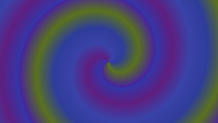 A hypnotic swirling vortex of purple, blue, and green hues