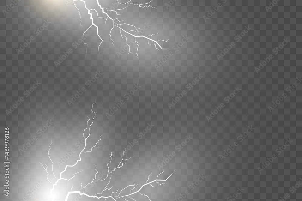 Aufkleber light white isolated vector lightning png. magic light abstract lines. realistic natural lightning e