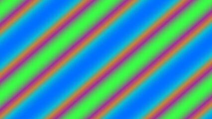 Diagonal rainbow stripes on a vibrant blue background
