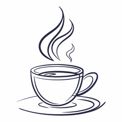 cup of coffee with steam