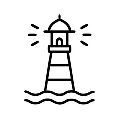 Lighthouse Coastal Beacon Light Icon Design