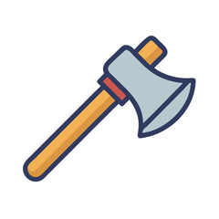 Lumberjack Axe Woodcutting Tool Icon Design
