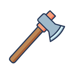 Lumberjack Axe Woodcutting Tool Icon Design