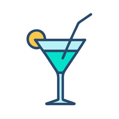 Cocktail Drink Glass Beverage Icon Design